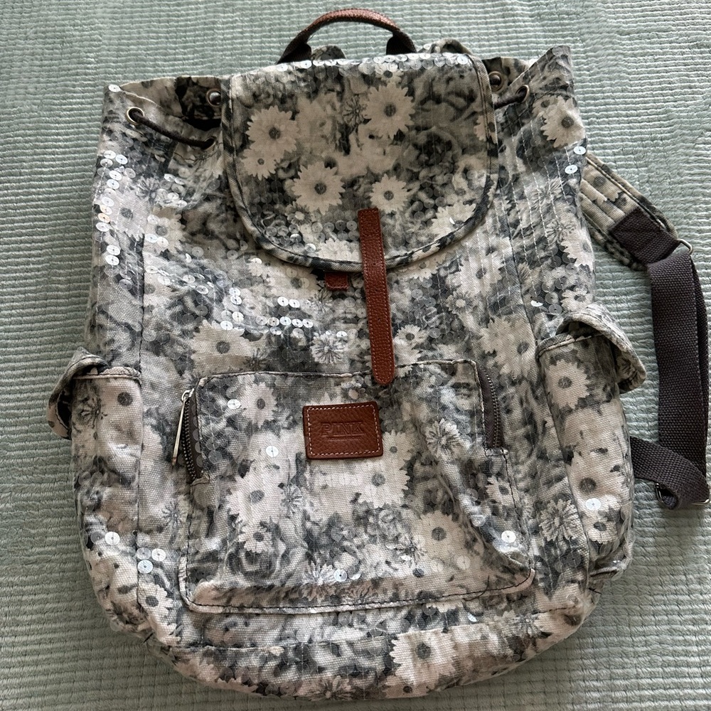 Pink Sequin Backpack